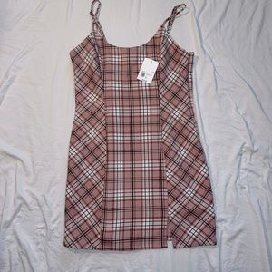Forever 21 Plaid Pink Bodycon dress
